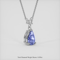 0.93 Ct. Bi Color Sapphire Necklace, Platinum 950 2