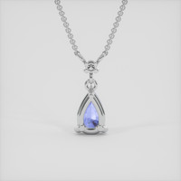 0.93 Ct. Bi Color Sapphire Necklace, 14K White Gold 4