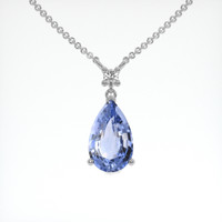1.74 Ct. Sapphire Necklace, 14K White Gold 1