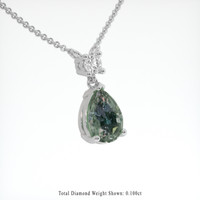 1.33 Ct. Color Change Sapphire Necklace, 14K White Gold 2