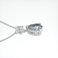 1.03 Ct. Greyish Blue Sapphire Necklace, 18K White Gold 3