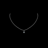 1.03 Ct. Greyish Blue Sapphire Necklace, 18K White Gold 4