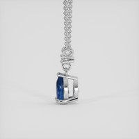 0.38 Ct. Blue Sapphire Necklace, 18K White Gold 3