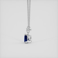 0.44 Ct. Blue Sapphire Necklace, 18K White Gold 3