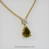 1.64 Ct. Gemstone Pendant, 14K Yellow Gold 2