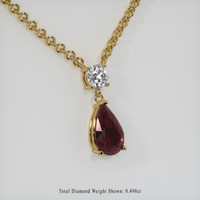 2.18 Ct. Gemstone Pendant, 14K Yellow Gold 2