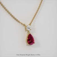 2.80 Ct. Ruby Pendant, 14K Yellow Gold 2