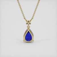 1.85 Ct. Blue Sapphire Necklace, 14K Yellow Gold 4