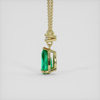 0.73 Ct. Emerald Necklace, 18K Yellow Gold 3