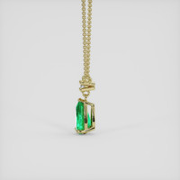 0.67 Ct. Emerald Necklace, 18K Yellow Gold 3