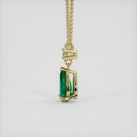 0.68 Ct. Emerald Necklace, 18K Yellow Gold 3