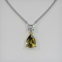 1.64 Ct. Gemstone Pendant, 14K Yellow & White 1