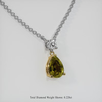 1.64 Ct. Gemstone Pendant, 14K Yellow & White 2