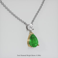 1.70 Ct. Gemstone Pendant, 14K Yellow & White 2