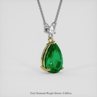 1.42 Ct. Emerald Necklace, 18K Yellow & White 2