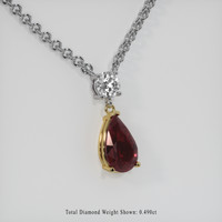 2.18 Ct. Gemstone Pendant, 18K Yellow & White 2