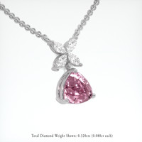 1.58 Ct. Gemstone Pendant, Platinum 950 2