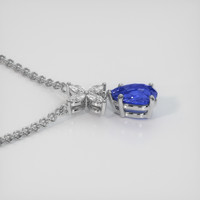1.58 Ct. Blue Sapphire Pendant, 18K White Gold 3