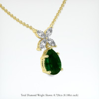 1.90 Ct. Emerald Pendant, 18K Yellow Gold 2