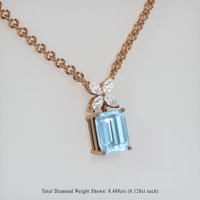 2.92 Ct. Gemstone Pendant, 14K Rose Gold 2