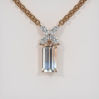 5.90 Ct. Gemstone Pendant, 14K Rose Gold 1