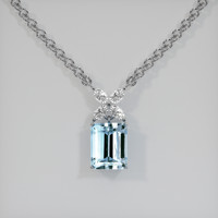 2.92 Ct. Gemstone Pendant, 14K White Gold 1