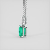 4.55 Ct. Emerald Pendant, 18K White Gold 3