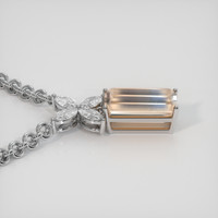 5.90 Ct. Gemstone Pendant, 18K White Gold 3