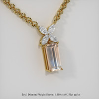 5.90 Ct. Gemstone Pendant, 18K Yellow Gold 2