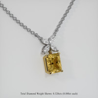 1.68 Ct. Gemstone Pendant, 14K Yellow & White 2