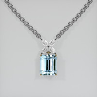 2.92 Ct. Gemstone Pendant, 18K Yellow & White 1