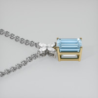 2.92 Ct. Gemstone Pendant, 18K Yellow & White 3