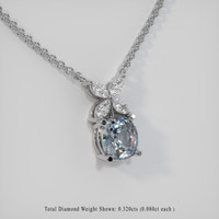 1.18 Ct. Gemstone Pendant, Platinum 950 2