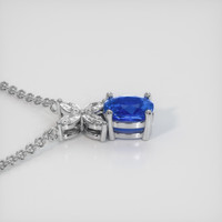 1.20 Ct. Blue Sapphire Pendant, 14K White Gold 3