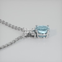 2.08 Ct. Gemstone Pendant, 18K White Gold 3