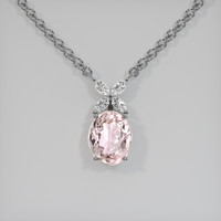 3.10 Ct. Gemstone Pendant, 18K White Gold 1