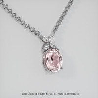 3.10 Ct. Gemstone Pendant, 18K White Gold 2