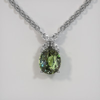 4.03 Ct. Gemstone Pendant, 18K White Gold 1