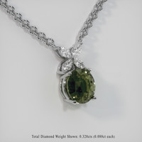 4.03 Ct. Gemstone Pendant, 18K White Gold 2