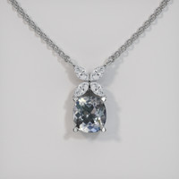 1.18 Ct. Gemstone Pendant, 18K White Gold 1