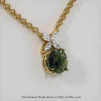 4.03 Ct. Gemstone Pendant, 14K Yellow Gold 2