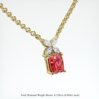 2.03 Ct. Padparadscha Sapphire Pendant, 14K Yellow Gold 2