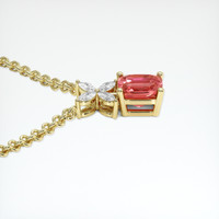 2.03 Ct. Padparadscha Sapphire Pendant, 14K Yellow Gold 3