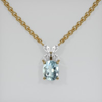 2.08 Ct. Gemstone Pendant, 18K Yellow Gold 1