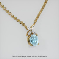 2.08 Ct. Gemstone Pendant, 18K Yellow Gold 2