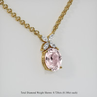 3.10 Ct. Gemstone Pendant, 18K Yellow Gold 2