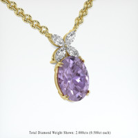 15.58 Ct. Gemstone Pendant, 18K Yellow Gold 2