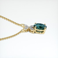 1.84 Ct. Greenish Blue Sapphire Pendant, 18K Yellow Gold 3
