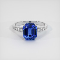 3.53 Ct. Blue Sapphire Ring, Platinum 950 1