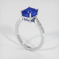 3.53 Ct. Blue Sapphire Ring, Platinum 950 2